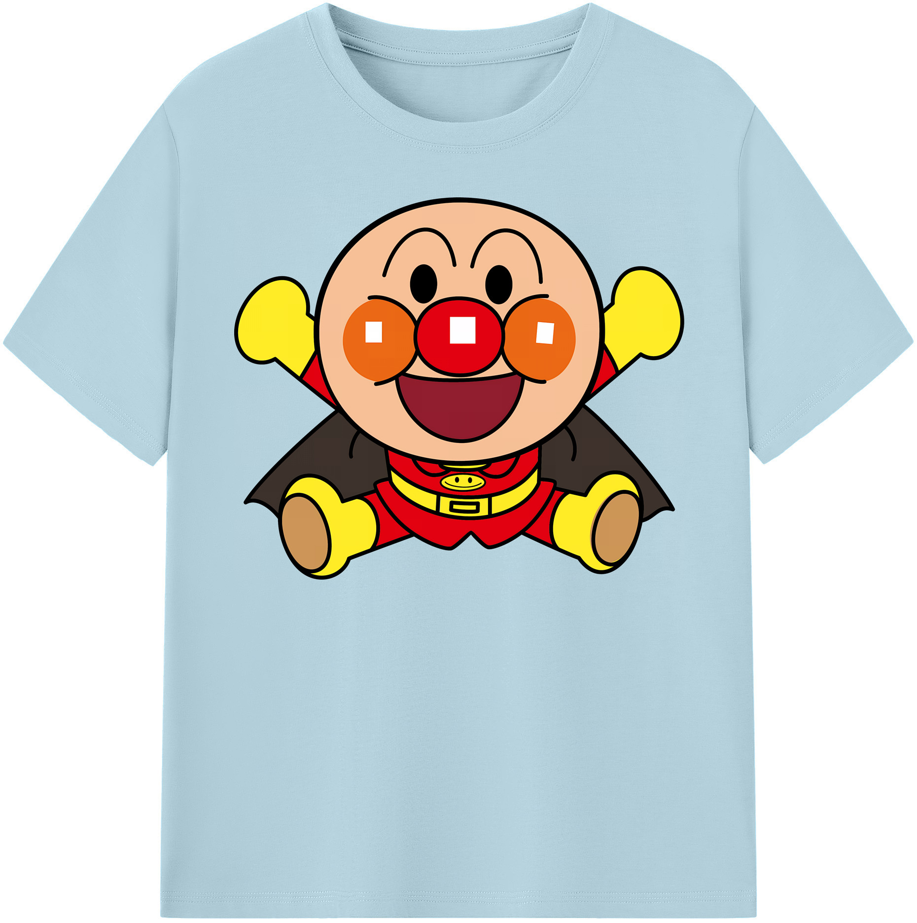 （画像用） アンパンマン Anpanman 綿100％半袖Tシャツ（フロントプリント）